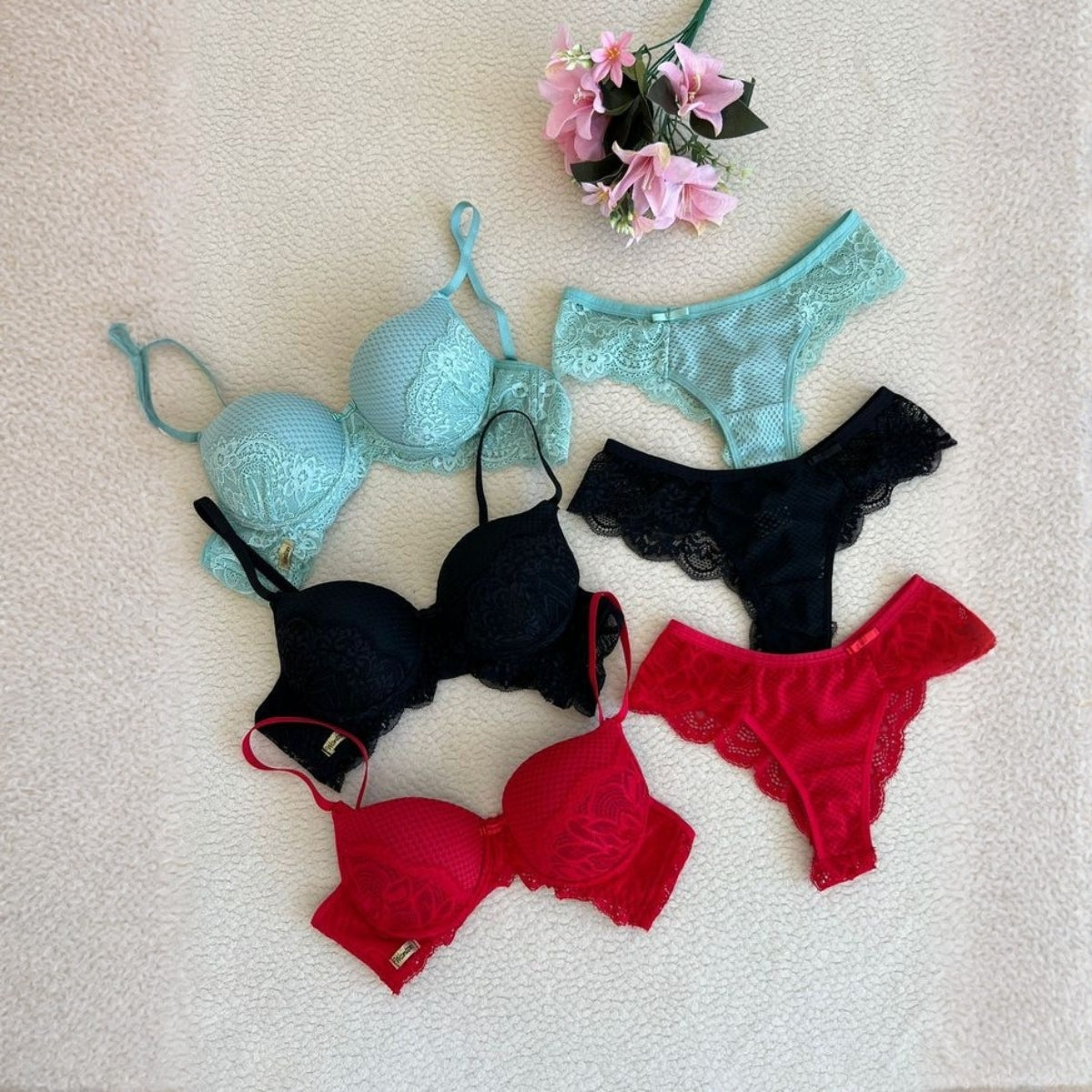Women's 3 Lingerie Sets Combo Offer|LCF-06