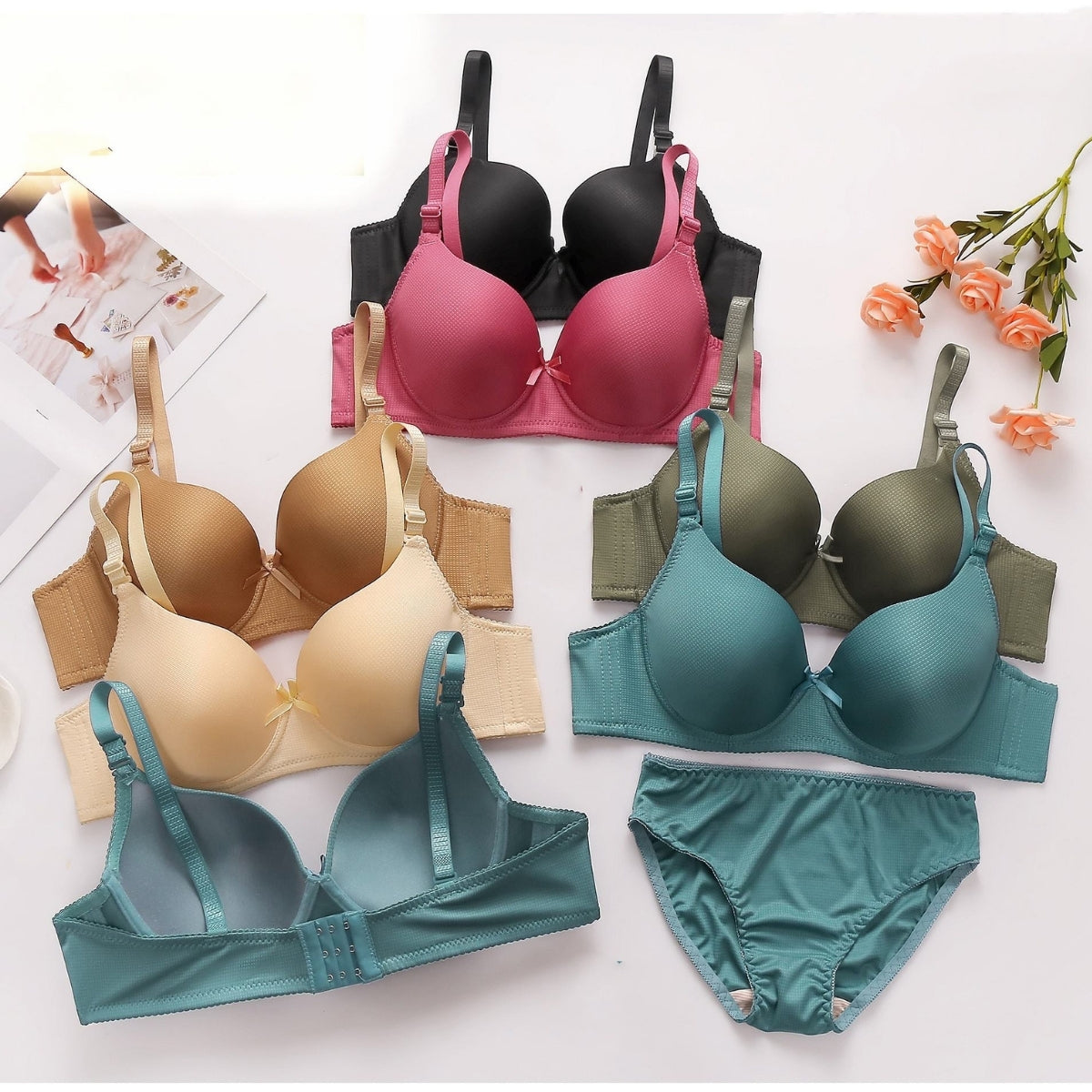 (Pack of 7) Women's  Bra and Panty Lingerie Set for Women | Every Occassion | L-3