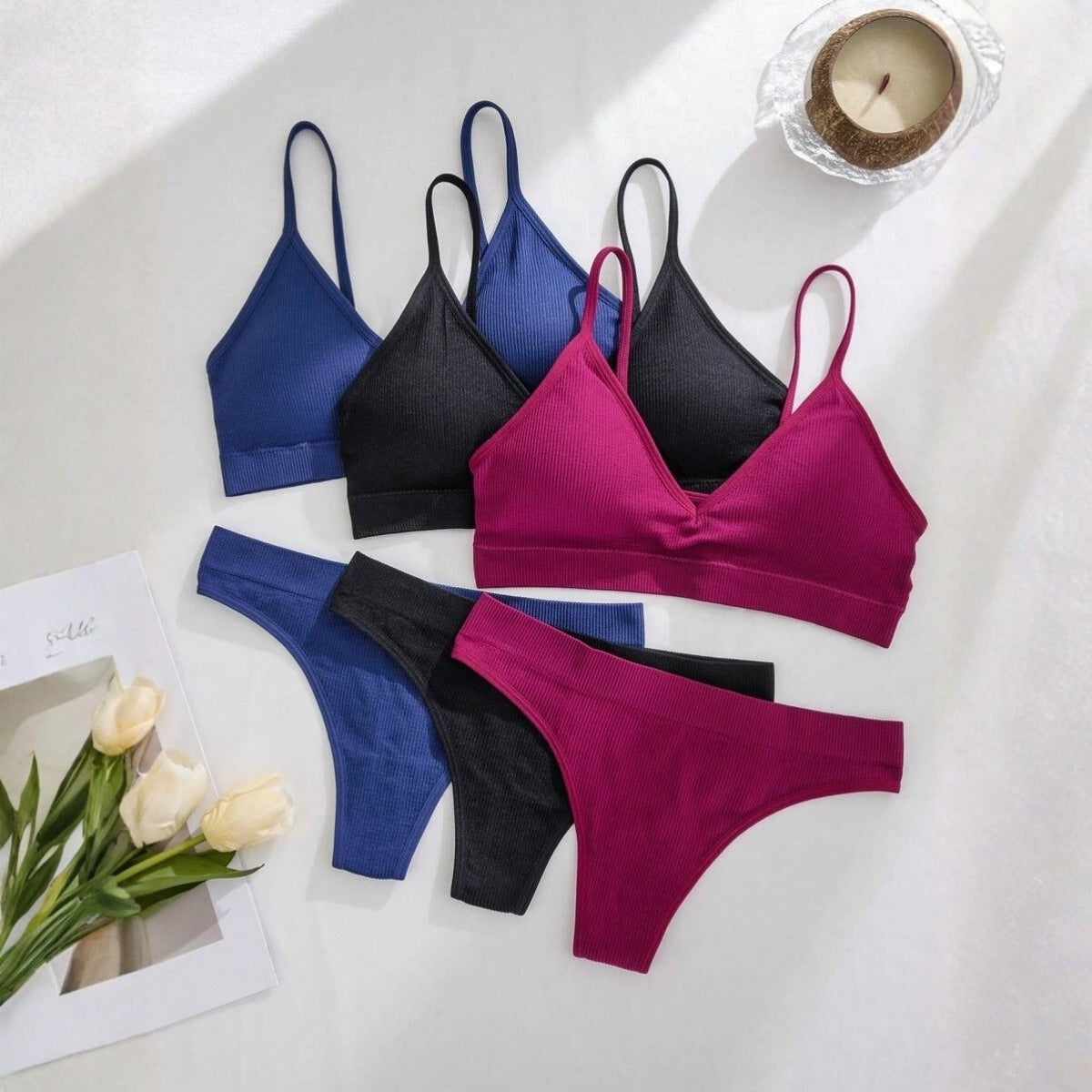 Women's 3 Lingerie Sets Combo Offer|LCF-01