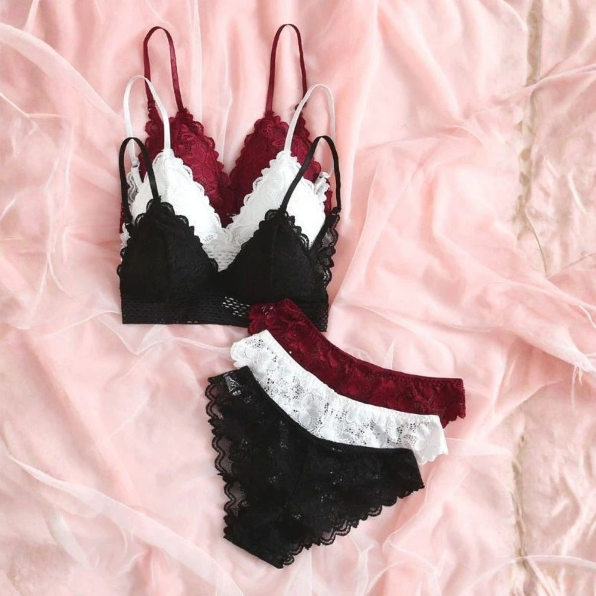 Women's 3 Lingerie Sets Combo Offer|LCF-08