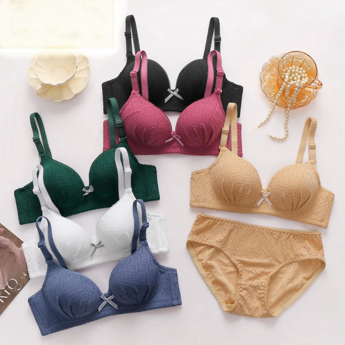 (Pack of 7) Women's  Bra and Panty Lingerie Set for Women | Every Occassion |L-05