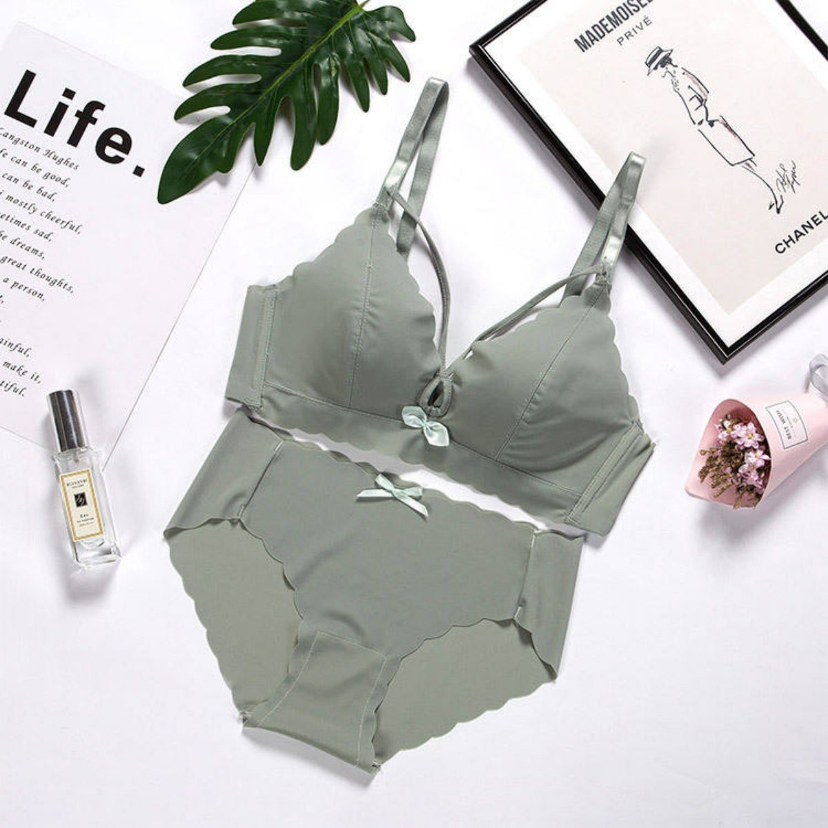 (Pack of 7) Women's  Bra and Panty Lingerie Set for Women | Every Occassion |L-08