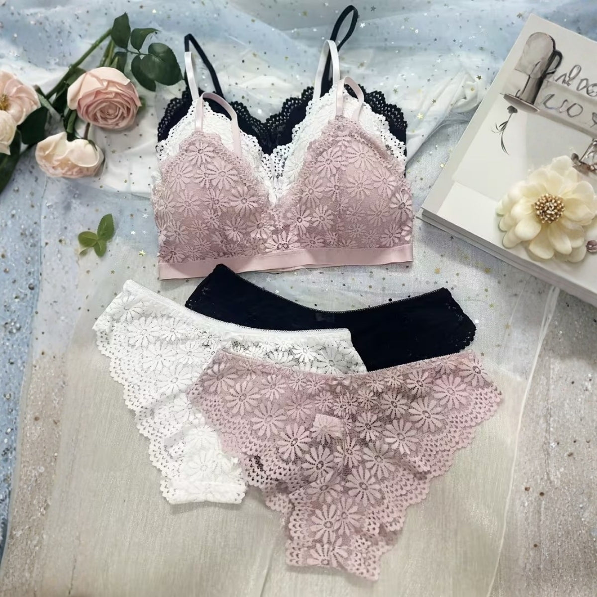 Women's 3 Lingerie Sets Combo Offer|LCF-17