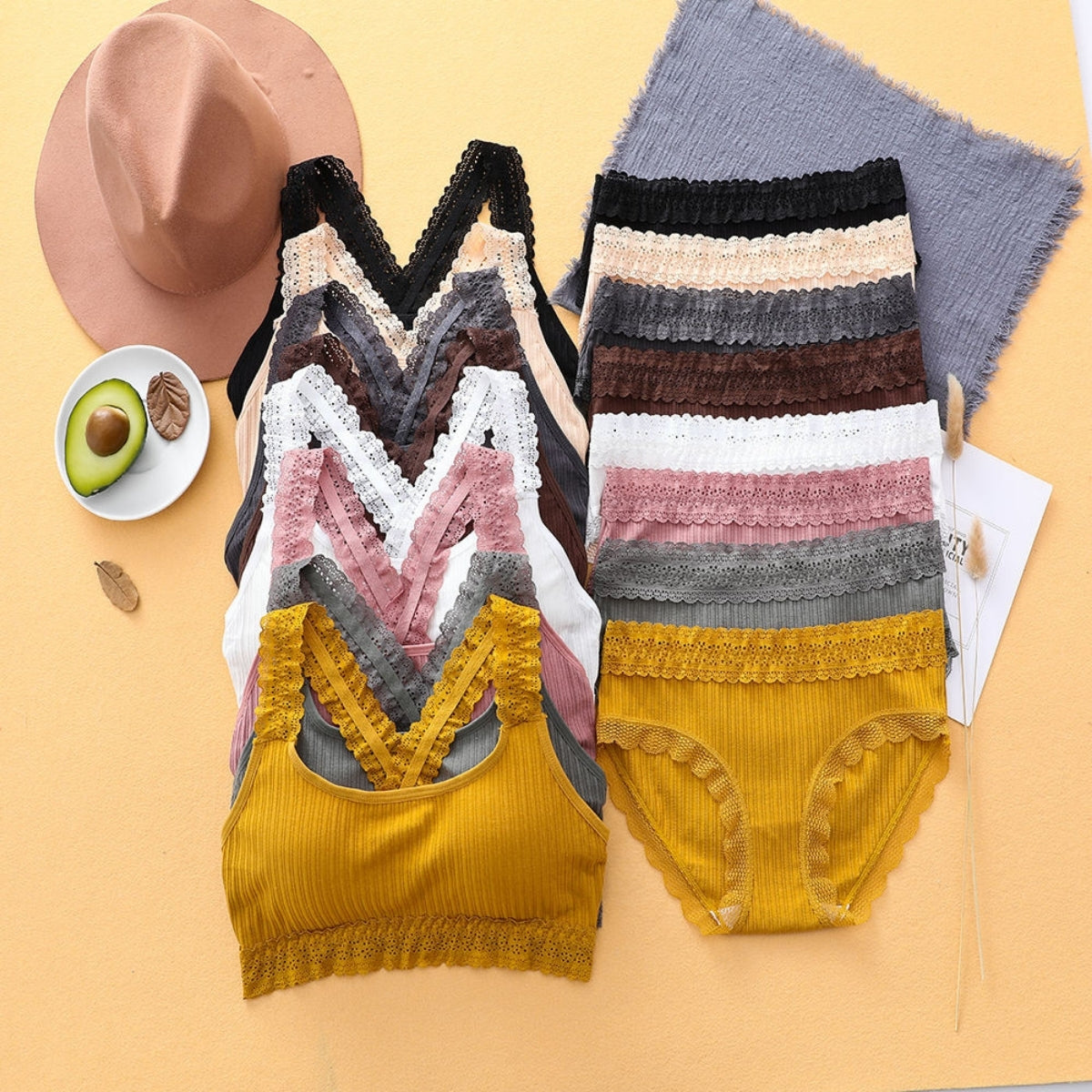 (Pack of 7) Women's  Bra and Panty Lingerie Set for Women | Every Occassion |L-015